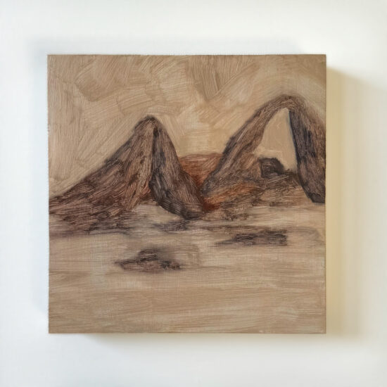 Seraph in Water, oil on panel, 6x6", 2024