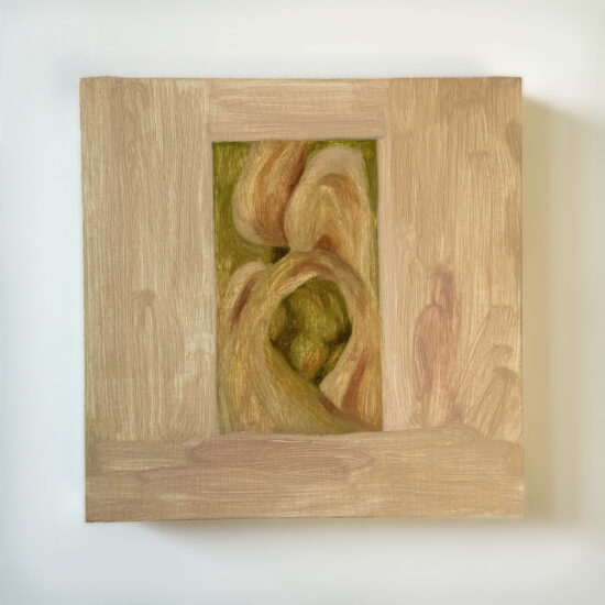 Seraph in Doorway, oil on panel, 6x6", 2024