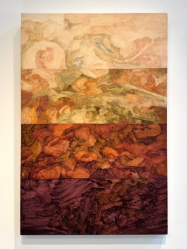 One Way to Decompose, 2024, Oil on panel, 36" x 24"