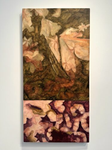 Promises, 2025, Oil on panel, 48" x 24"